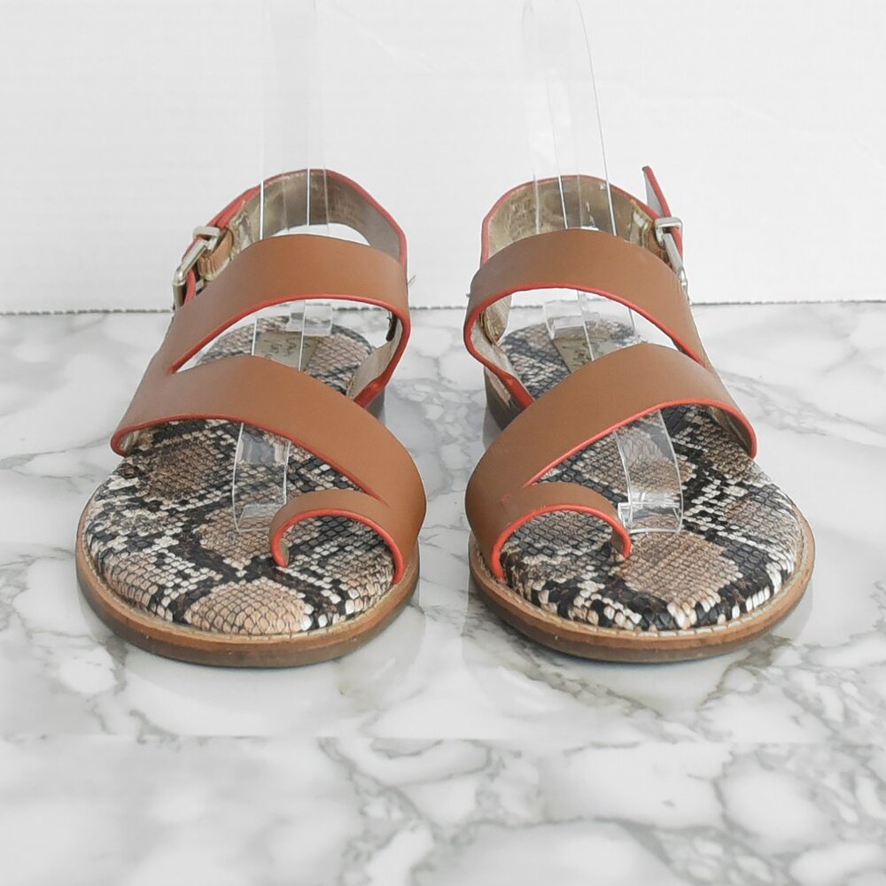 Crown Vintage Aaliyah Leather Sandal Brown Size 6.5 M - Picture 4 of 7